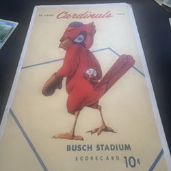 1956 SIGNED NOT AUTHENTICATED CARDINALS PROGRAM 