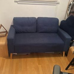 Navy Blue Sofa Couch Two (2) Seater