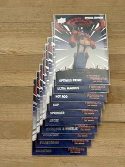 2026 Upper Deck The Transformers Movie 40th Anniversary Special Edition 10-Card Set