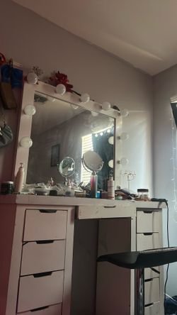 Vanity with mirror