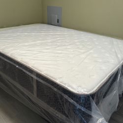 New Full Mattress And Box Spring 2 pc Bed Frame Is Not Included 