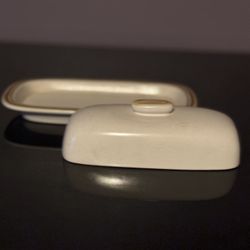 Vintage Woodberry Butter Dish Stoneware