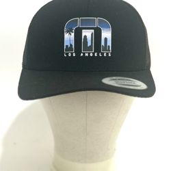 TravisMathew "Echo Park" Black Trucker Snapback Hat. 
