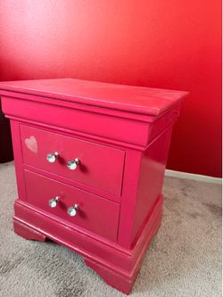 ✨ Custom Sparkly Pink Glitter Nightstand ✨
