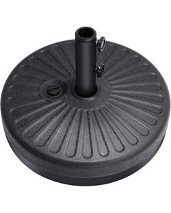 80lbs Patio Umbrella Stand, H12 Heavy Duty Base for Outdoor Market Umbrella, Fillable Weights with High-Density HDPE Material for Outside Patio(Black,