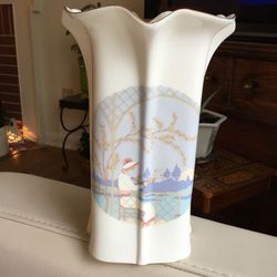 Fine bone china vase Made In Japan 7 inches tall Woman Design 