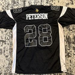 Adrian Peterson Minnesota Vikings 50th Anniversary Black Alterante Jersey 