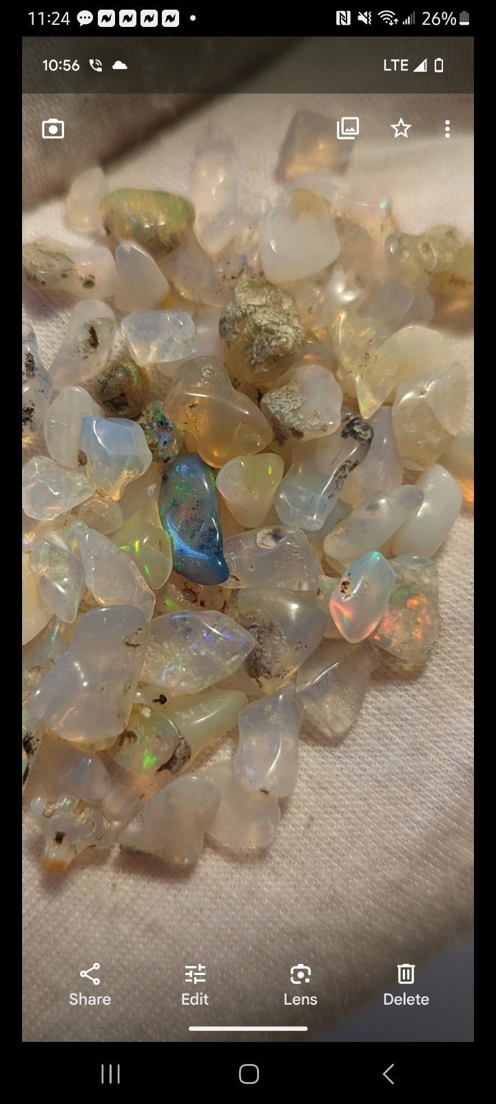 10pcs Natural Ethiopian Fire Opal .3"-.4" Stones 