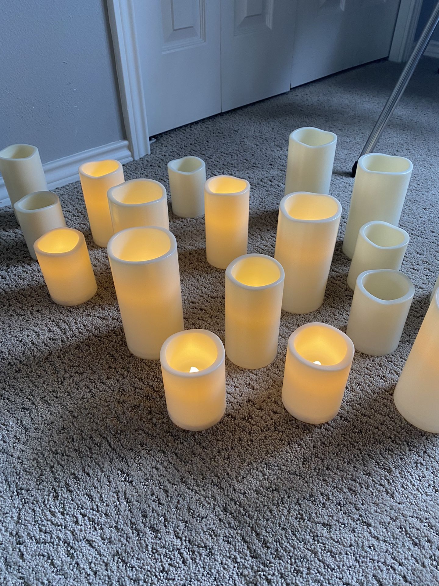 Battery Powered Candles - Set of 40