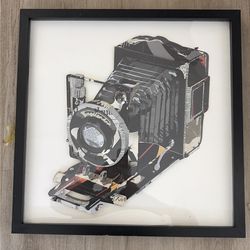 Edge Home Products Handmade & Framed Voigtlander Bergheil Vintage Camera Collage,l