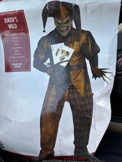 Joker’s Wild Halloween costume. Plus size XXL, 48–52.