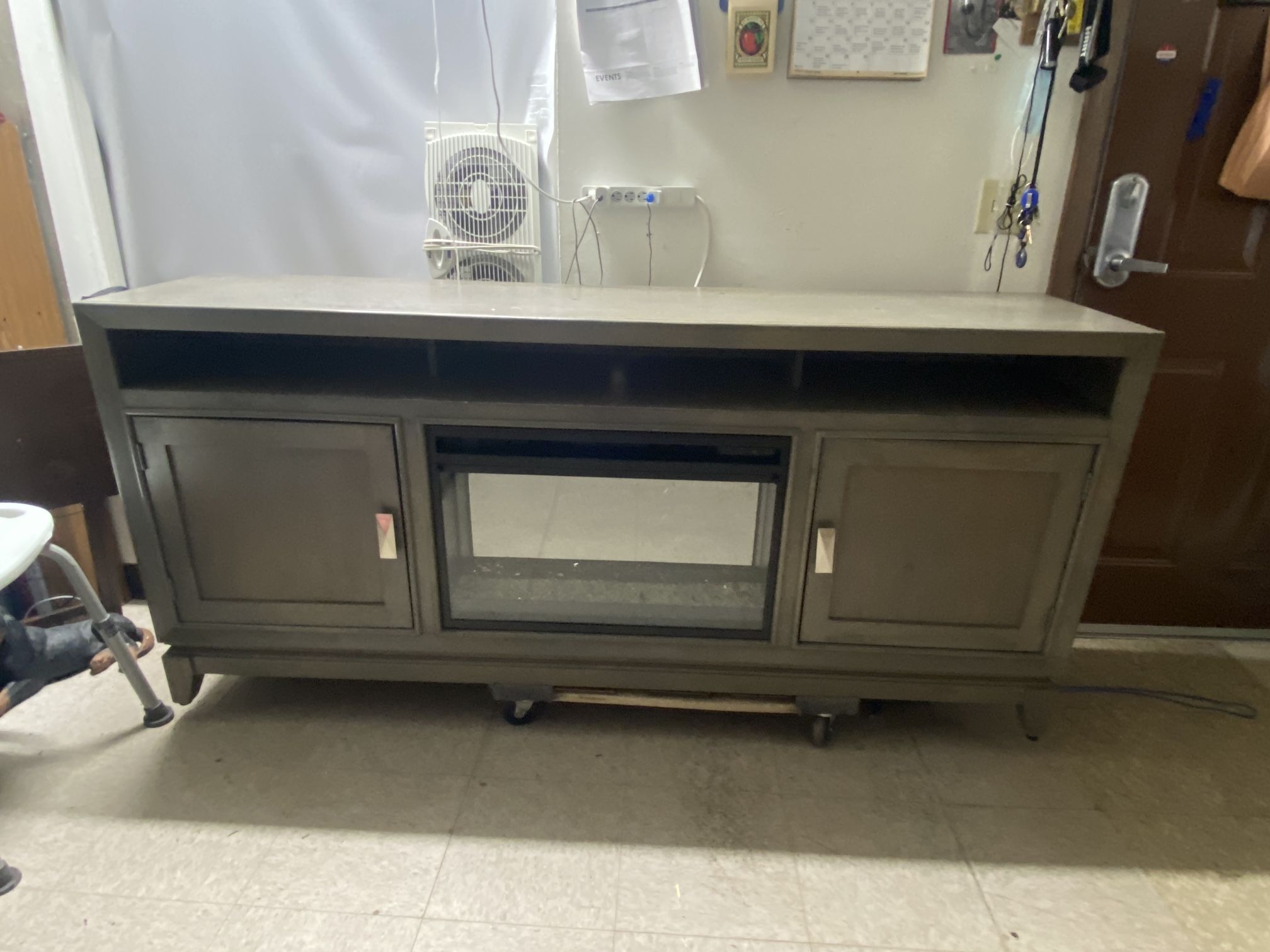 Ashley Electric Fire place 63 Inch Grey Tone