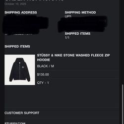 Stüssy X Nike Black Hoodie