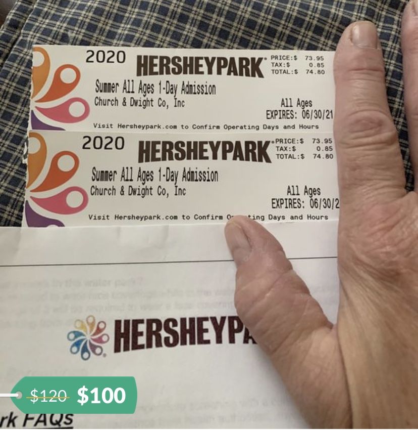 2 Hershey Park tickets