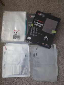 Binder trading card sleeve pages