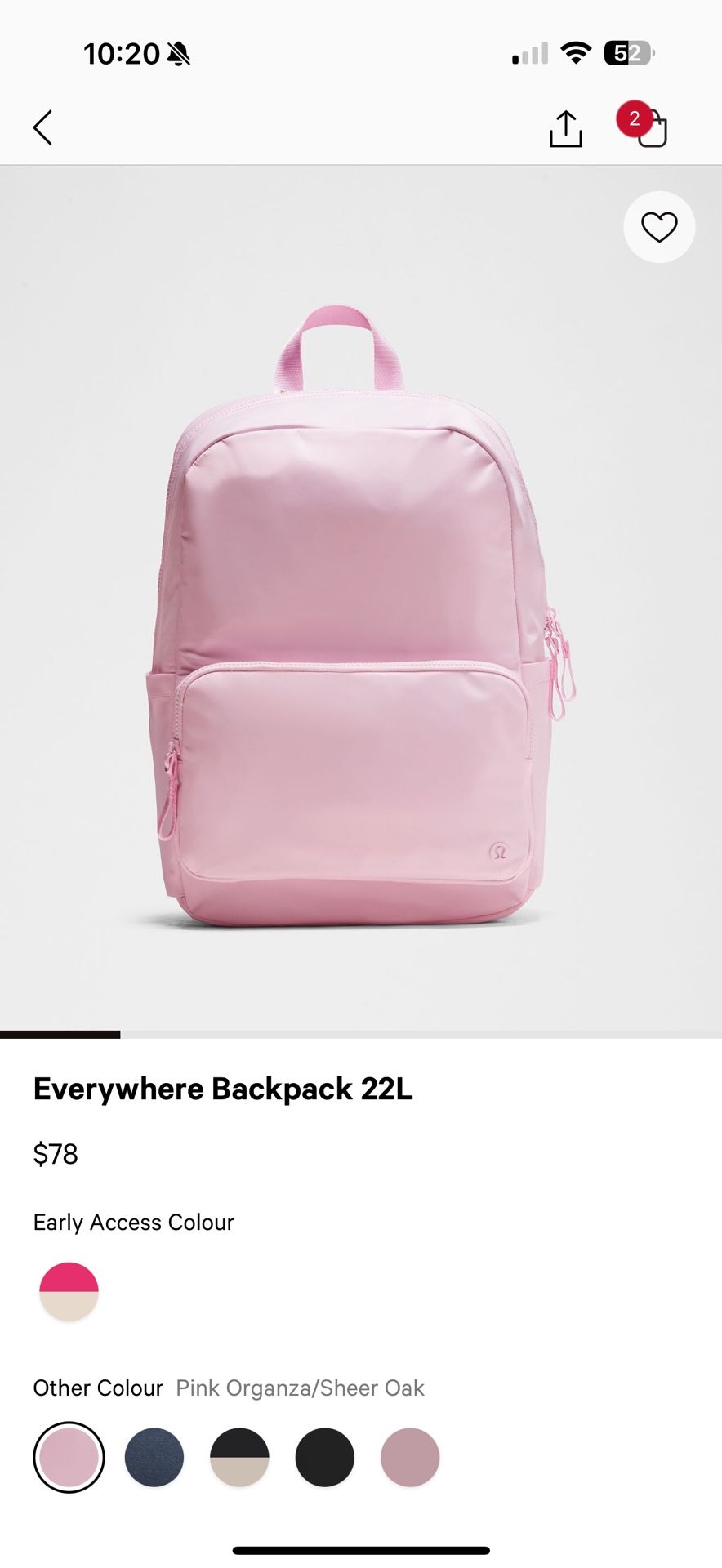 Pink Organza Lululemon Backpack 