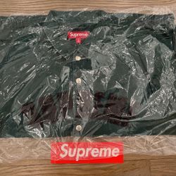Supreme Arc Denim Old English Coaches Jacket Green Men’s Medium SS25~NEW, SEALED