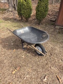 Plastic, with solid wheel.