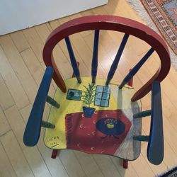 Hand Painted Child Rocking Chair 