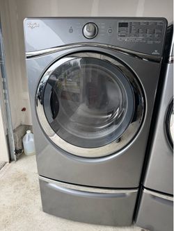 Whirlpool duet front load washer 4.5cu.ft and whirlpool duet steam electric dryer