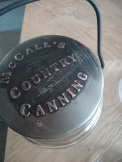 MCCALL COUNTRY CANNING JARS (2 Are 7" Tall And 1 Is 5" Tall)