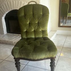 Antique Velvet Chair 