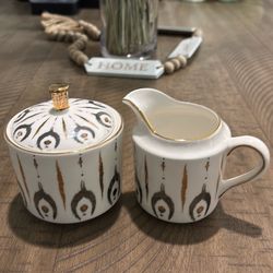 Vintage Sugar Bowl & Creamer