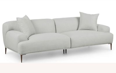 Abisko 3-Piece Living Room Set. Sofa, Chair, Ottoman. Light Gray.