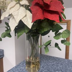 Xmas Flower Arrangement Wit False Water