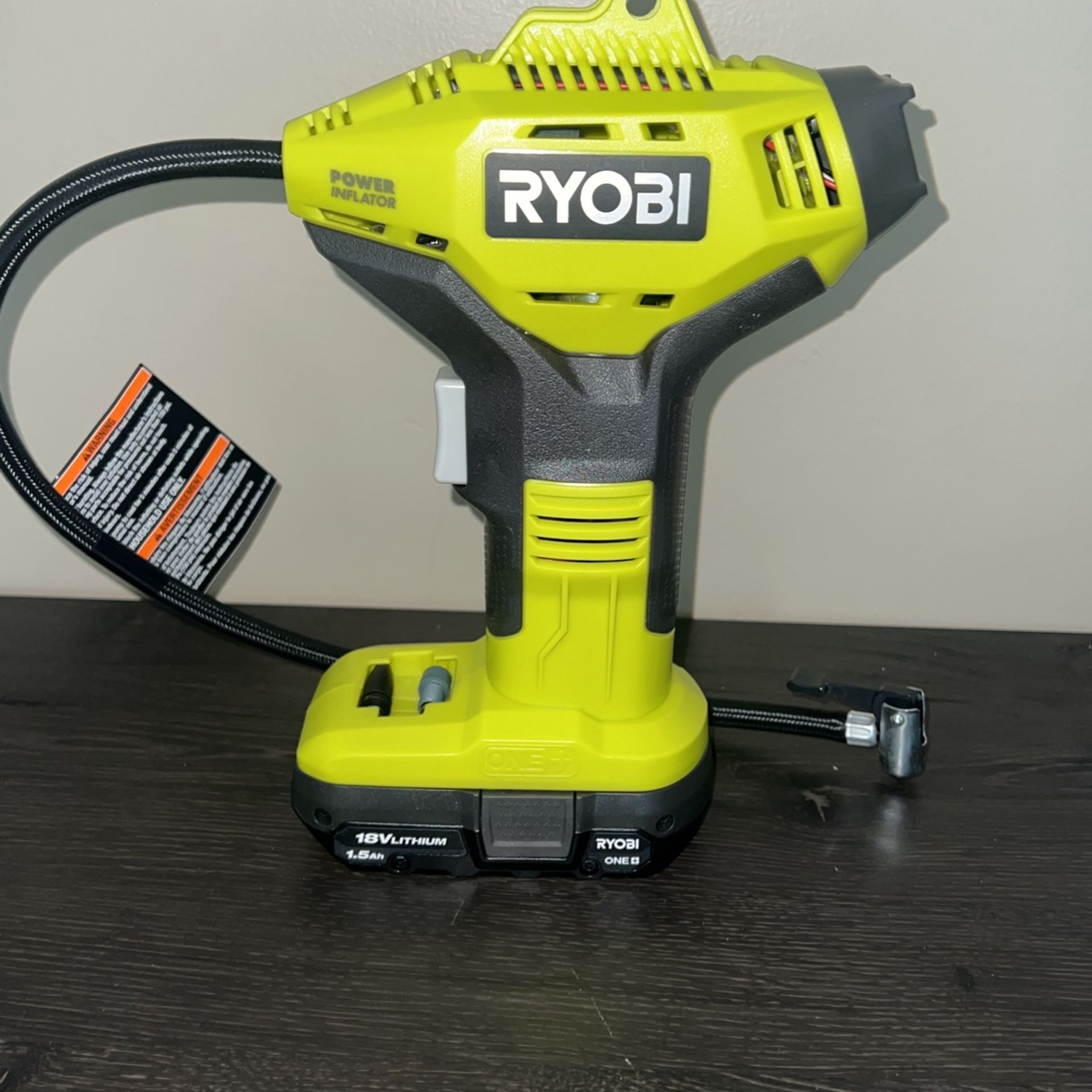 RYOBI P737 18-Volt ONE+ Portable Cordless Power Inflator for Tires