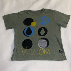 Volcom Graphic Tee sleeve shirt top kids Boys green small s 4 A009