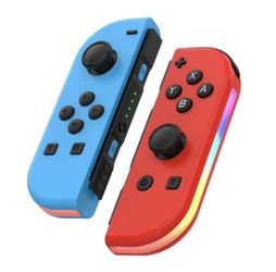 JOY-02 Gaming Left And Right Handle With RGB Lights Body Feel Bluetooth Gamepad For Switch / Switch OLED / Switch Pro / Switch Lite / Switch Joycon(Bl