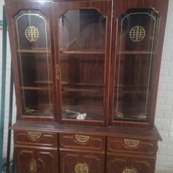 Vintage Solid Wood China Cabinet / Display Cabinet