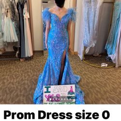 Gorgeous Sequined Blue Prom Dress Only Worn 1x $285 Or BO