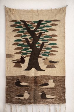 Vintage Egyptian Wool Woven kilim