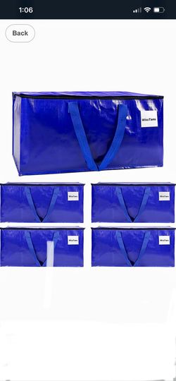 WissTans - 93L - Heavy Duty Moving Bags, Extra Large Packing Bags with Zippers & Tag Pockets!! - More Details!! ⬇️⬇️⬇️