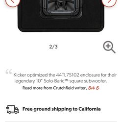 10” Kicker Enclosure 44TL7S102