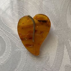 Amber brooch