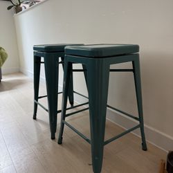 2 Steel Counter Stools