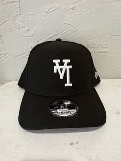 MLB new era Los Angeles dodgers black upside logo 9fifty a frame SnapBack hat