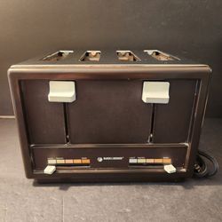 Vintage Black & Decker T420 Type 2 4 Slice Toaster Chrome Tested Works