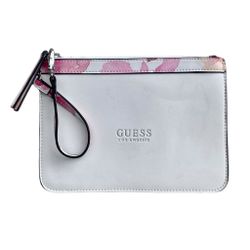 New GUESS Los Angeles Wristlet - White/Pink