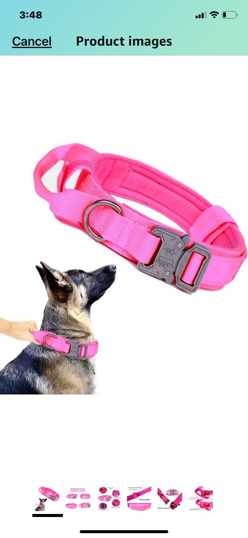 New Large Pink Dog Collar