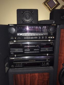 Tech wood digital surround receiver, dual cassette