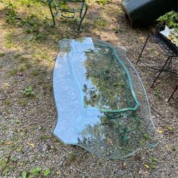 2 Tables With Glass 
