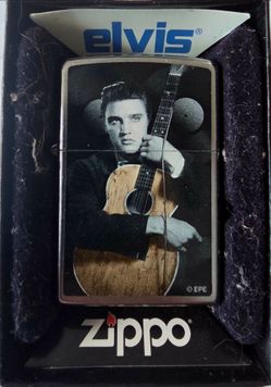 Genuine Zippo Lighter - Elvis Presley Guitar (Model 28431) with Original Box