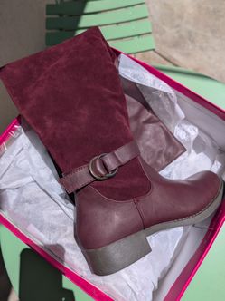 Over the knee suede boots