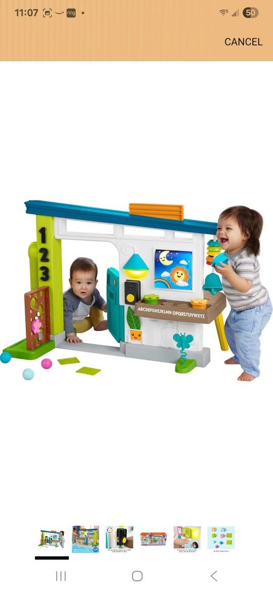 Fisher-Price Baby Learning Toy Laugh & Learn Ultimate Playhouse with Smart Stages & 9 Pretend Play Accessories, Infants & Toddlers Ages 6+ Months