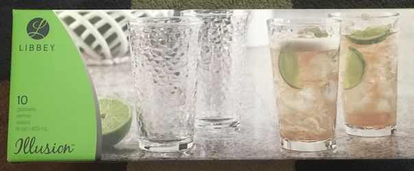 10 glasses 16 oz brand new