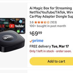 Ai magic box CarPlay Apple iPhone android